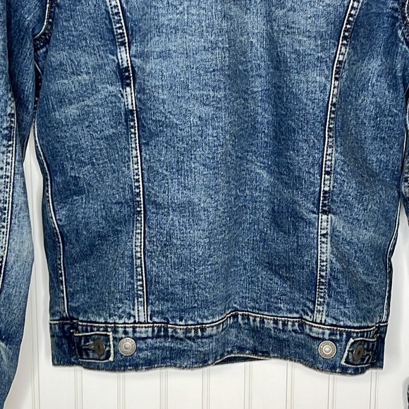 - AEO Fleece Denim Jacket Size Small - Picture 10 of 14